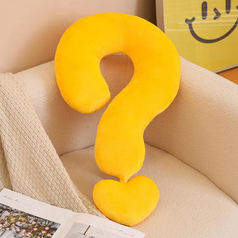 Mark Neck Question Pillow Plush Toy Cartoon Stuffed Doll Cute Decorative Cushion