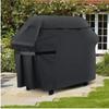 Outdoor BBQ Dust Cover, Black Silver Coated 210D Oxford Cloth Grill Cover