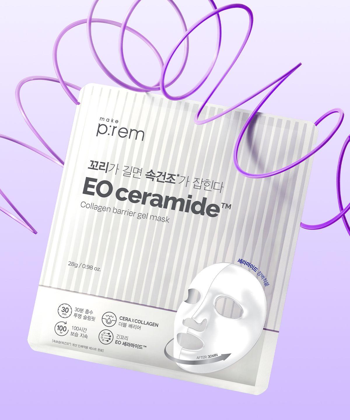 EO Ceramide Collagen Barrier Gel Mask 1 Box (4 Packs)