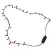 Light Glowing Led Necklace Flashing Light-Up Blinking Christmas Lights Costume Necklace 8 Led Bulbs Glow Props Party Supply