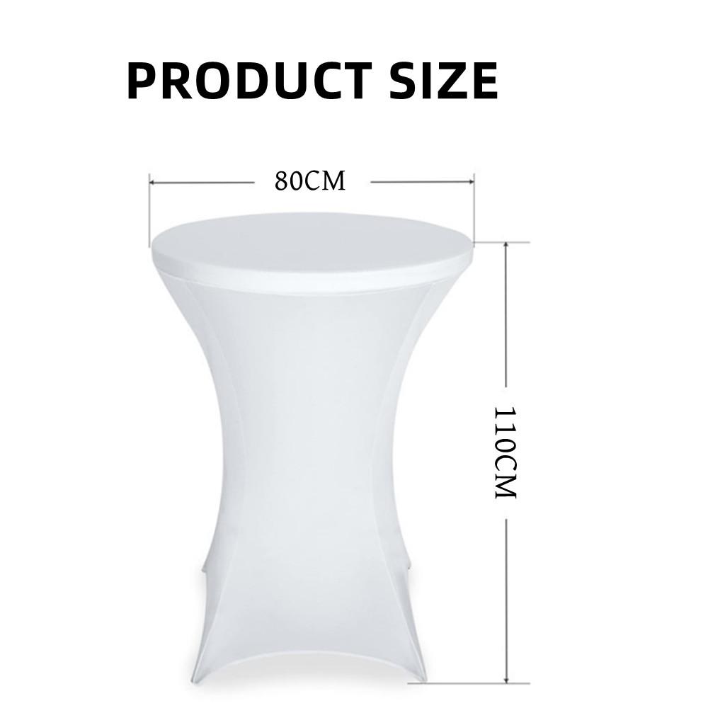 80*110CM(Durchmesser*Höhe) Cocktailtischbezüge Runde Stretch-Spandex-Tischbezüge Stoff, entworfen für DJ Bar Party Bankett Hochzeit