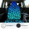 2pcs Tiger Stripe Print Car Seat Covers - & Leopard Spot Design, Washable Polyester, Universal Fit For Cars, SUVs, Trucks - Eleg