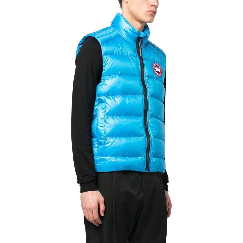 Canada Goose SS23 Crofton Series Solid Color Waterproof Windproof Ultra-Light High Neck Sleeveless Puffer Vest Unisex Vest Blue 2229M-1265