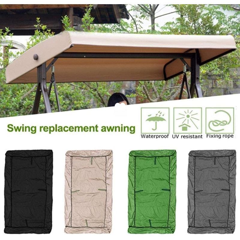 Gray Green Outdoor Swing Canopy: Waterproof Rainproof Sunshade Cover