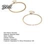 Wrist Adornment 2Pcs Women Charm Bracelet Shiny Rhinestone Inlaid Adjustable