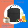 Oxford Cloth Insulated Lunch Bag With Double Shoulder Straps For Office Use