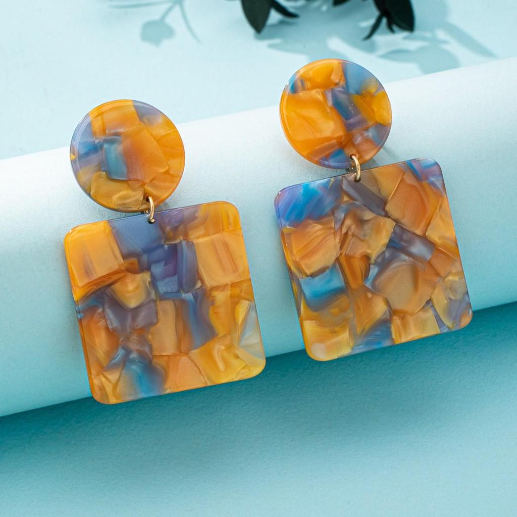Geometric Women's Trendy Acetate Dangle Earrings