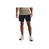 Under Armour Solid Color Logo Print Straight Shorts Men Bottoms Black 1373718-001
