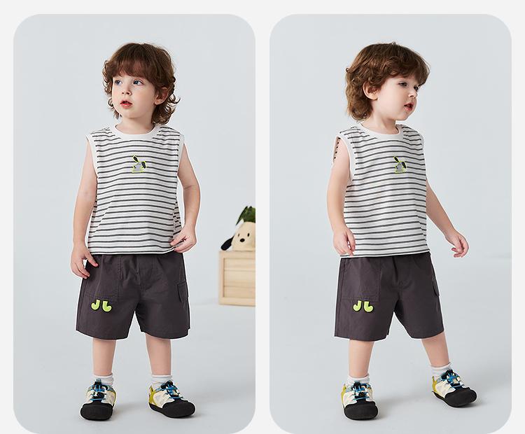 [Moisture absorbing quick drying] Mini Balabala Boys' Short sleeved Set Cool Tank Top Shorts Breathable Summer 2026