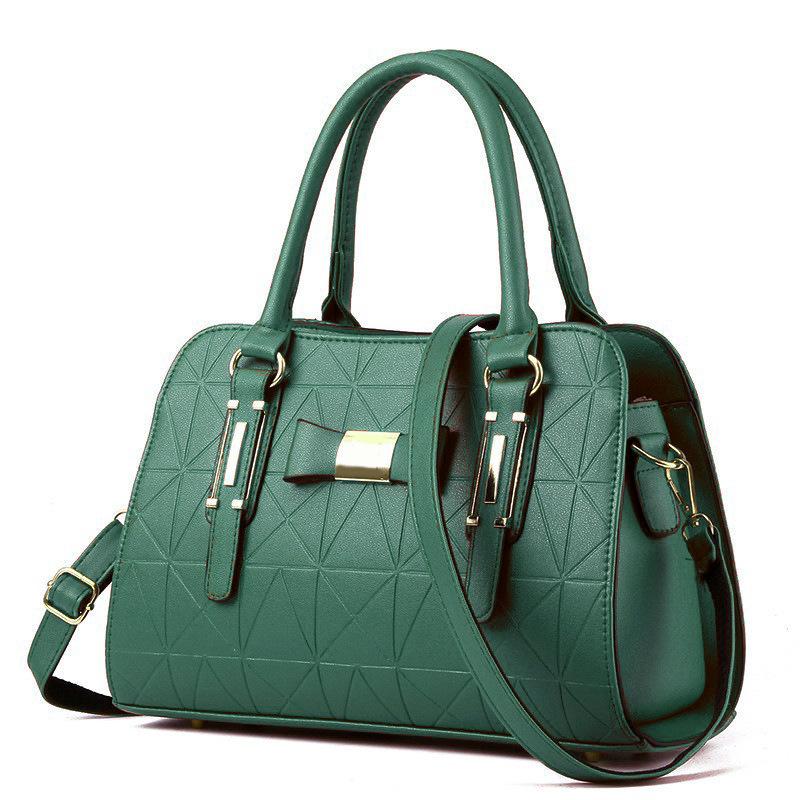 Nuova Borsa da Donna alla Moda con Fiocco Grande Capacità Borsa a Mano Goffrata Borsa a Spalla