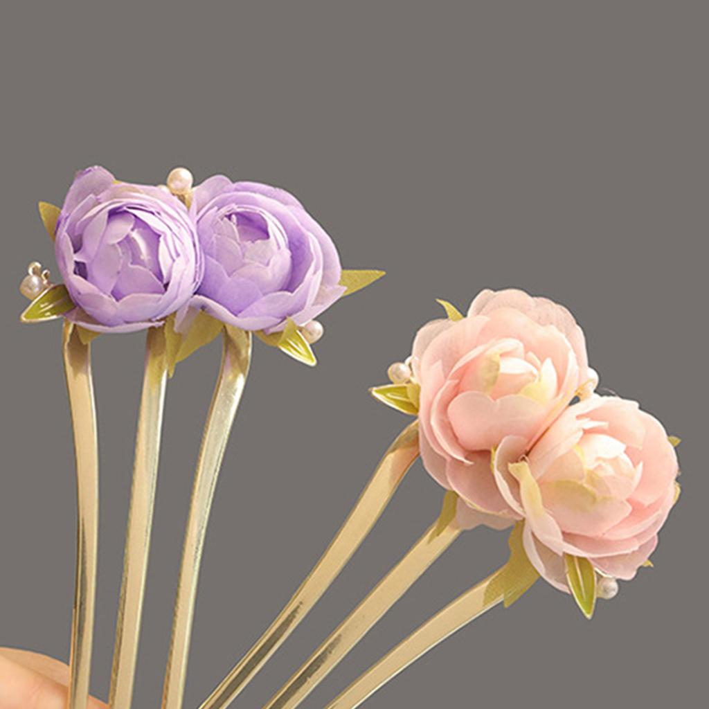 Agrafe de Păr Chinezești Accesorii de Păr 3 Dinți Aliaj Clasic Agrafe de Păr Florale pentru Femei Fete Accesorii Coafură