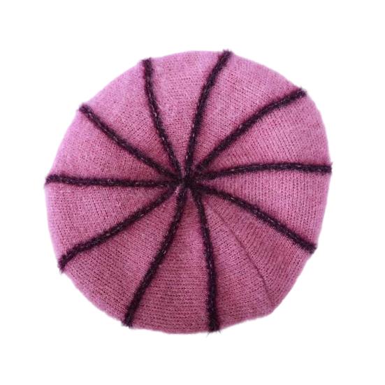 Women Winter Hat Thick Warm Knitted Hat Soft Velvet Slouchy Cap with Visor Brim for Middle-Aged And Elderly Ladies