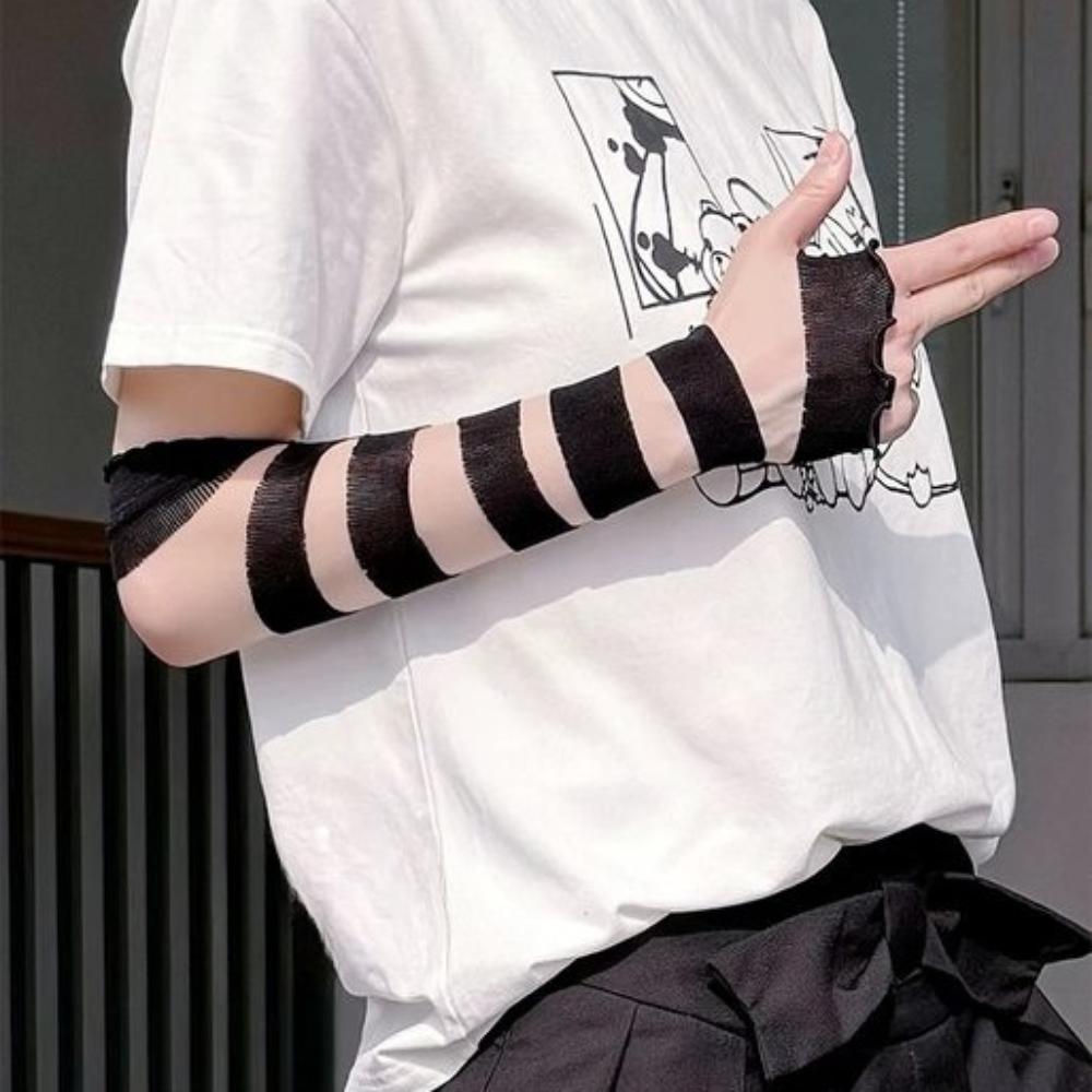 Y2K Bandages Arm Sleeves Punk Subculture Gloves Strapping Bandage Fingerless Gloves  Cosplay