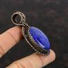 Lapis Lazuli Pendant Copper Wire Wrapped Gemstone Pendant Lapis Lazuli Jewelry Handmade Copper Wire Wrap Jewelry Wedding Gift Healing Stone