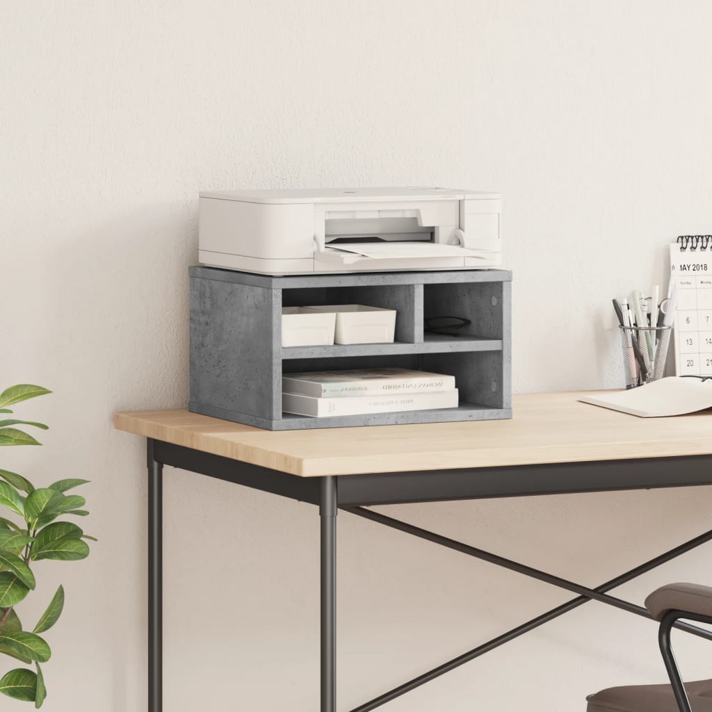 Vidaxl Printer Stand, Concrete Gray, 40X32X22.5 Cm