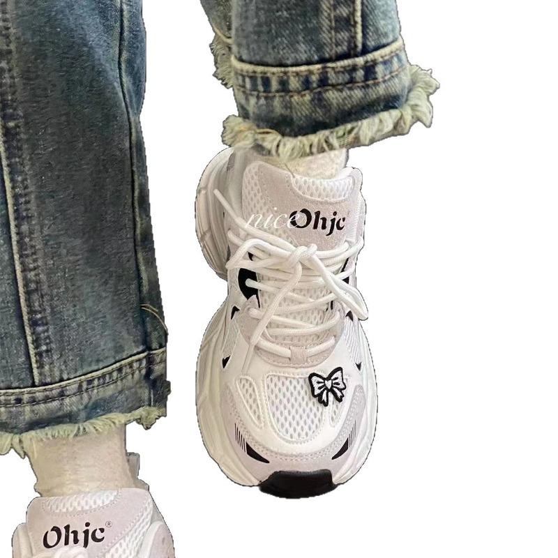 Platform shoes women's shoes autumn new sports shoes four seasons mesh casual comfortable soft-soled white shoes