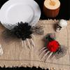 Elegant Tulle Side Hair Clip Accessory Stylish Halloween Tulle Bowknot Side Clip Embellishment for Party Outfit Accent