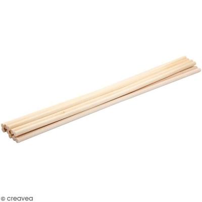 Wooden Sticks - 30 Cm X 6 Mm - Pack of 10 - Ideal for Creative Hobbies