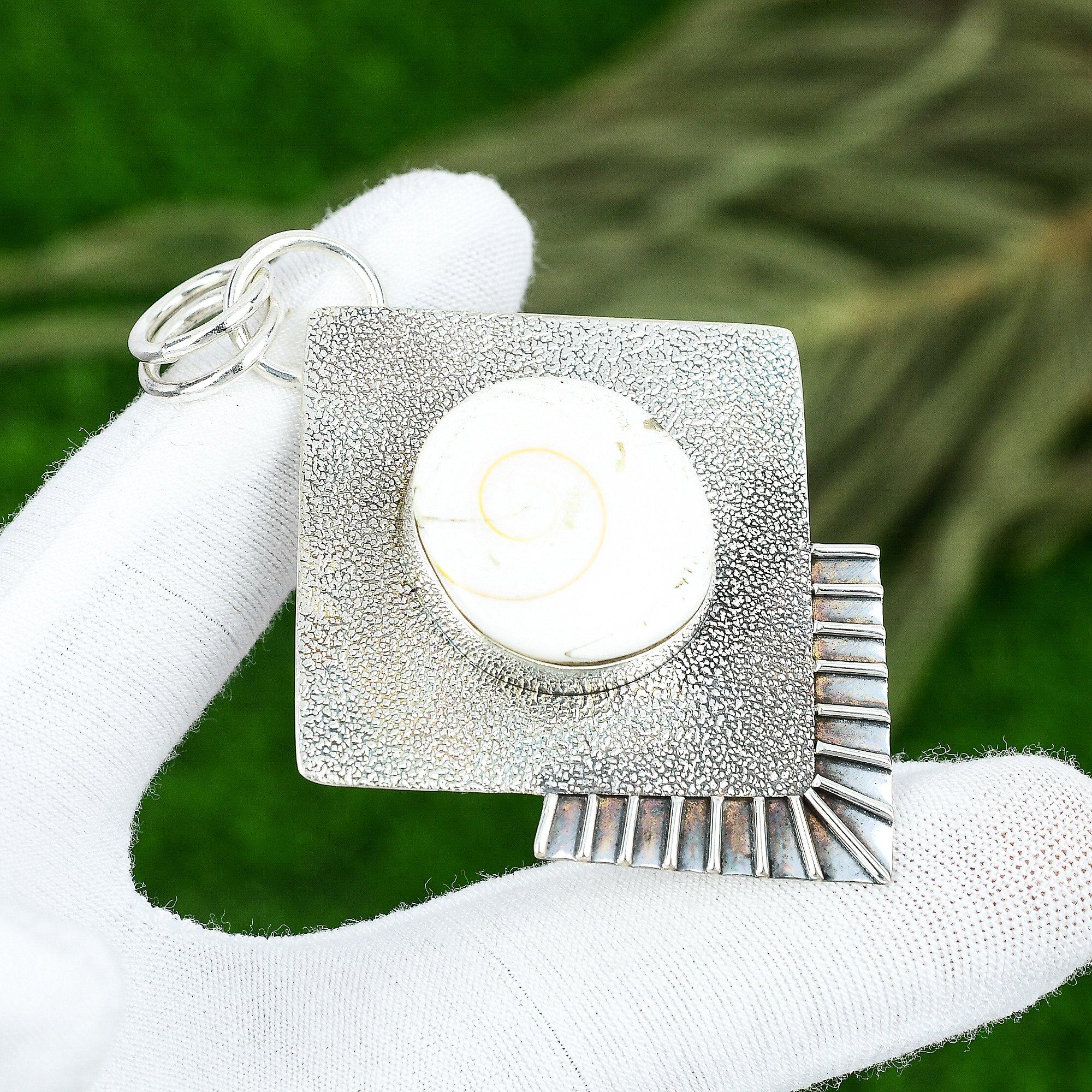 

925 Sterling Silver Round Natural Shiva Eye Anniversary Sister Trendy Pendant