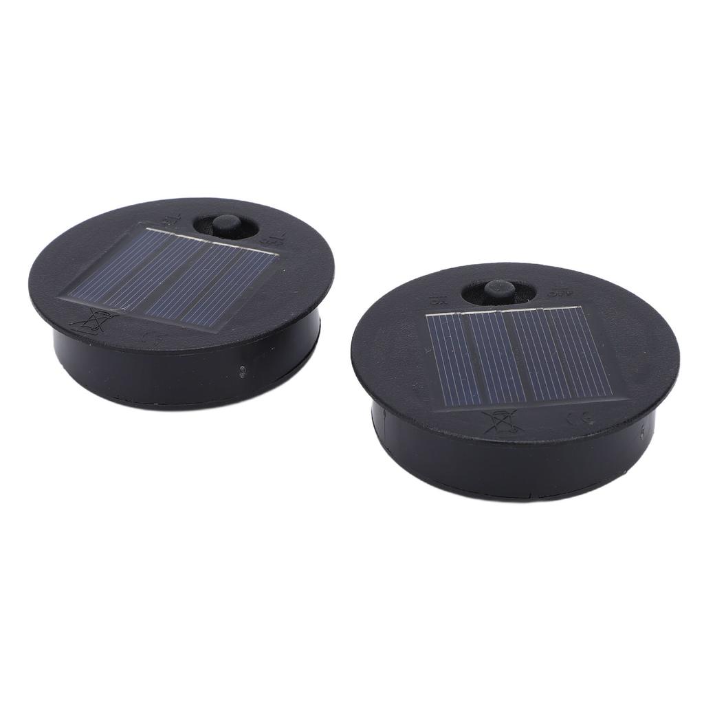 2pcs Solar Light Replacement Tops Round Water Proof Solar Lantern Light Parts for Outdoor Garden Pathway Yard 7cm
