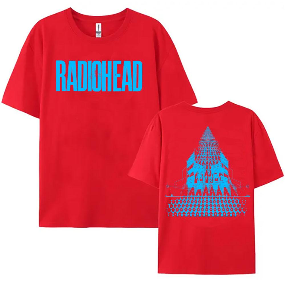 Rock Band Radiohead Tour 2025 Tshirts Cotton Fashion Short Sleeve Female T-shirt Casual O-neck Unisex Streetwear Printing Tees