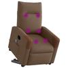 VidaXL Electric Massage Recliner Chair Brown Fabric 3324033