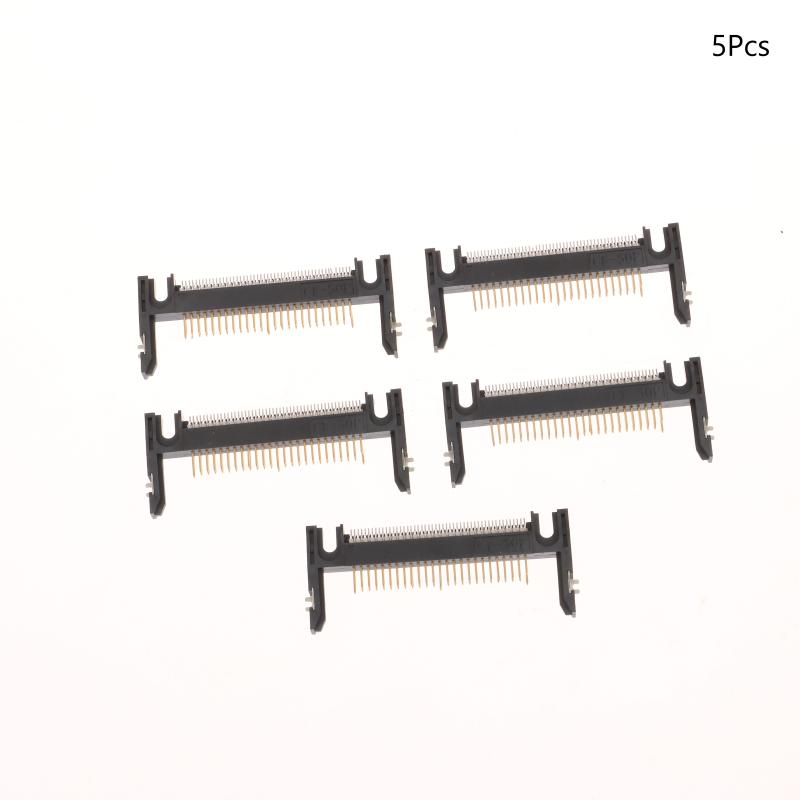 5Pcs 50Pin Arm Length 19.0 Patch Card Slot Connector On Cf Card Holder Board Black/Coffee