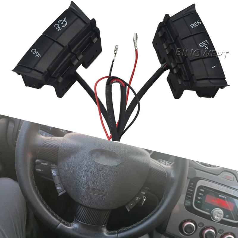 BINGWFPT Brand New Genuine Steering Wheel Control Buttons Cruise Control System Kit For Ford Focus 2005-2011