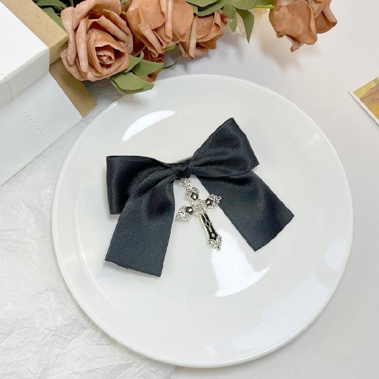 Schleifen-Haarspangen Goth-Schleifen-Haarspangen Entenschnabel-Haarspangen für Mädchen und Frauen