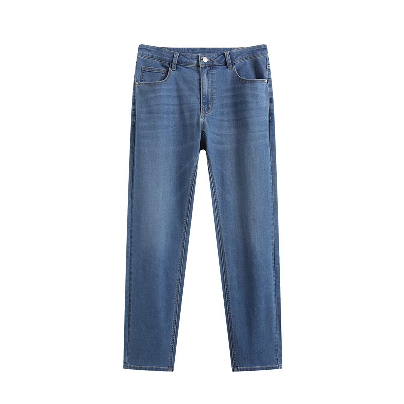 Jingdong Jingzao Men's High-Elastic Straight-Leg Jeans