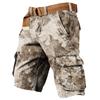 Shorts de travail pour hommes imprimés pour le Jour de l'Indépendance avec poches multiples