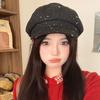 Korean Version of Sweet and Versatile Silver-burned Love Beret Autumn and Winter Casual Little Fragrance Style Octagonal Hat Women Fashion Painter Hat