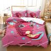 Kawaii Animal Axolotl Bedding Set Bed Cover Adult Kid Bedroom Decor Duvet Cover Pillow Case Set Single Twin Full Queen King Size