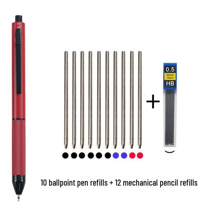 4-in-1 Multifunktionsstift: Mehrfarbiger Kugelschreiber, Druckbleistift, Gelstift mit Schwerkraft-Sensor-Technologie