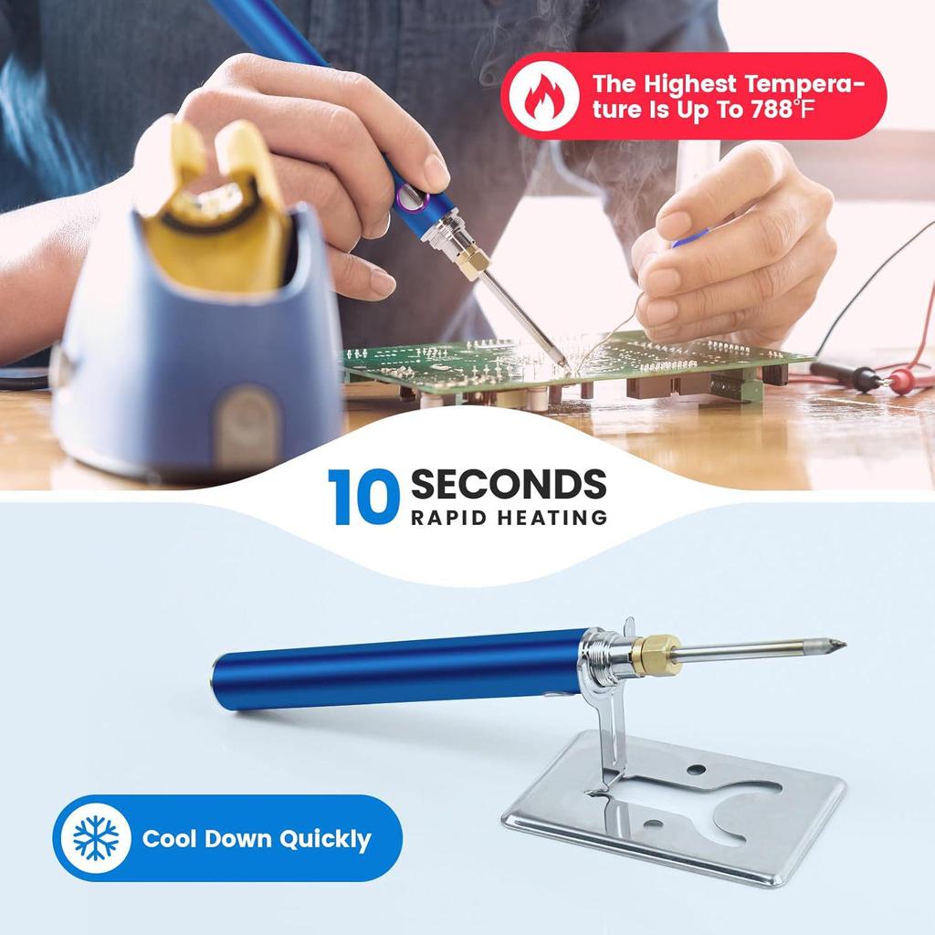 Portable Wireless Soldering Iron Kit with 1100mAh Battery for Home Repairs