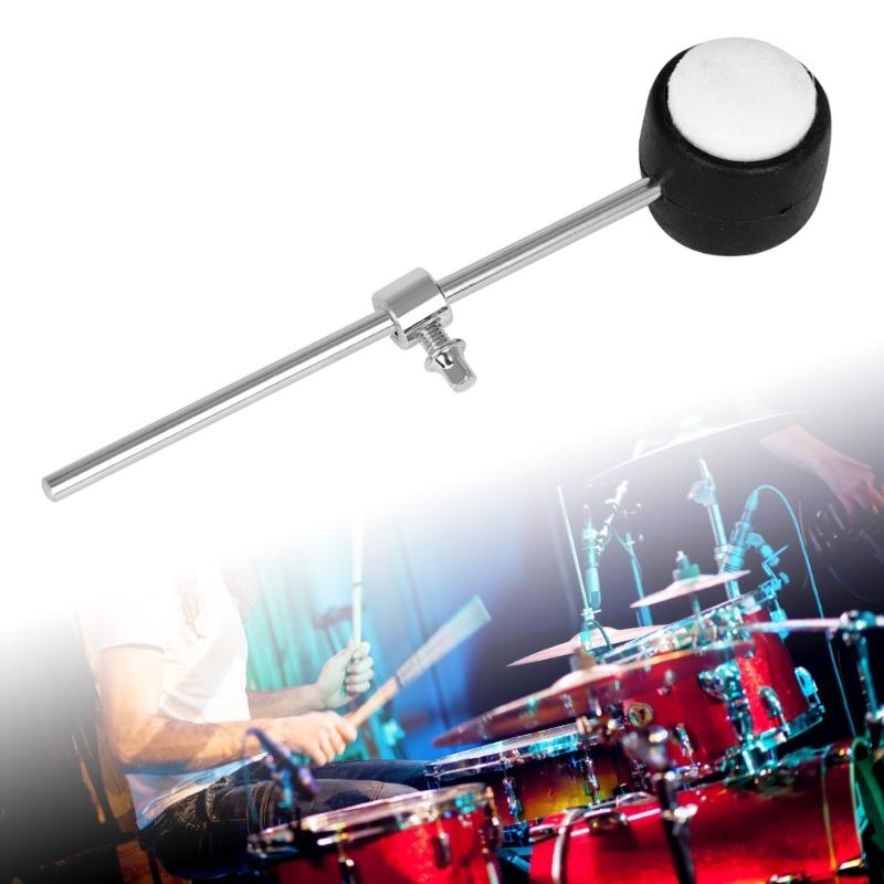 Instrument Accessory Bass Drum Pedal Beater with Ergonomic Metal Grip Professional Drum Beater Suitable for  Drummers