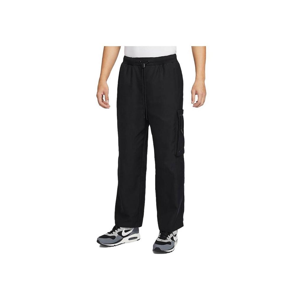 Nike Breathable Knit Sport Pants With Drawstring Men Bottoms Black FB7526-010