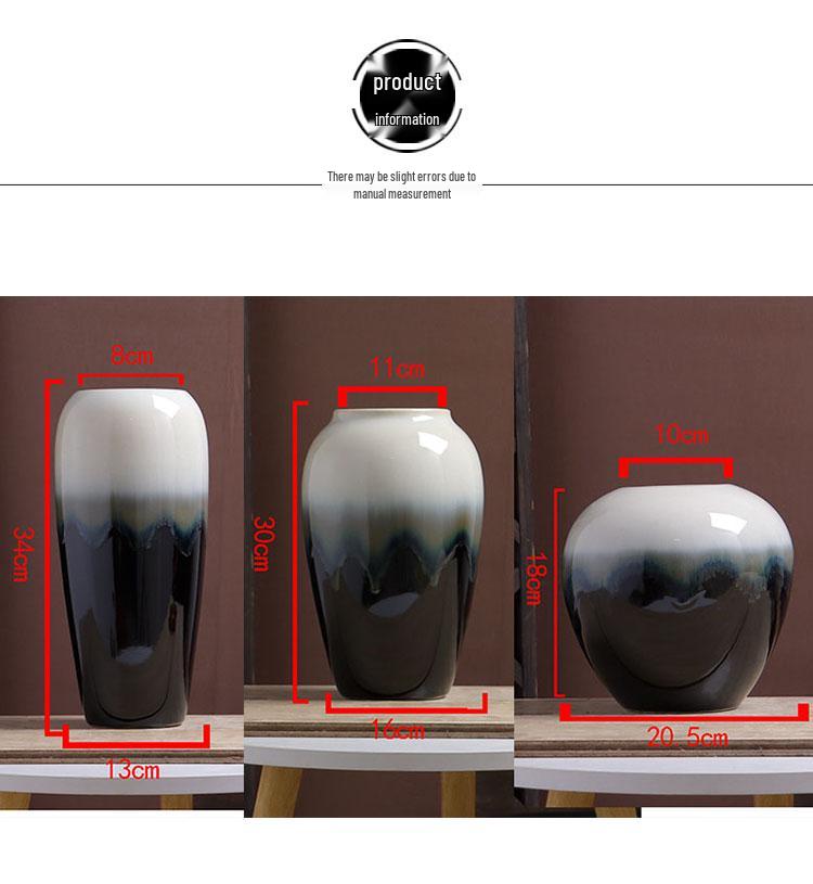 Ceramic Small Flower Vase for Living Room & Dining Table - Creative Hydroponic Floral Decoration.