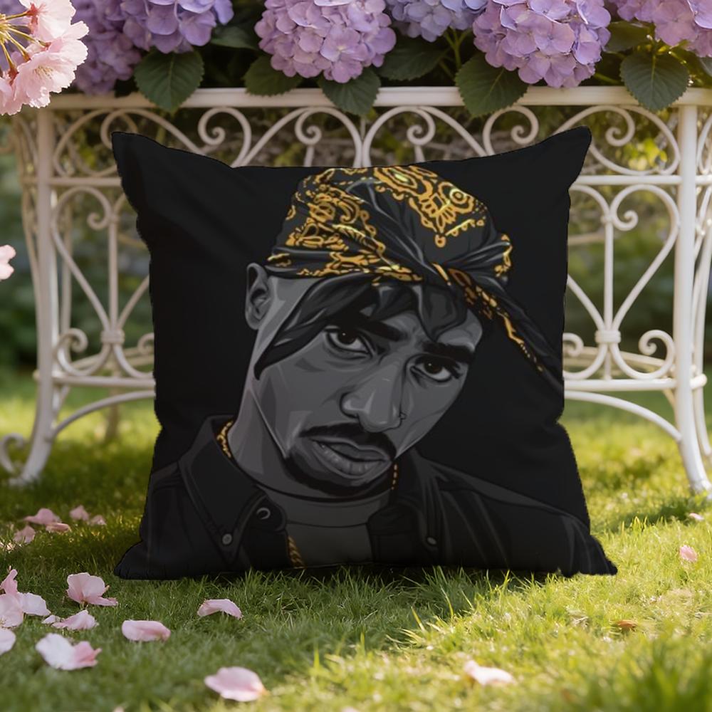 2P-PAC Tupac S-Shakur Cushion Cover Home & Car Dual-Scene Pillow Cover: Reversible for Premium Comfort