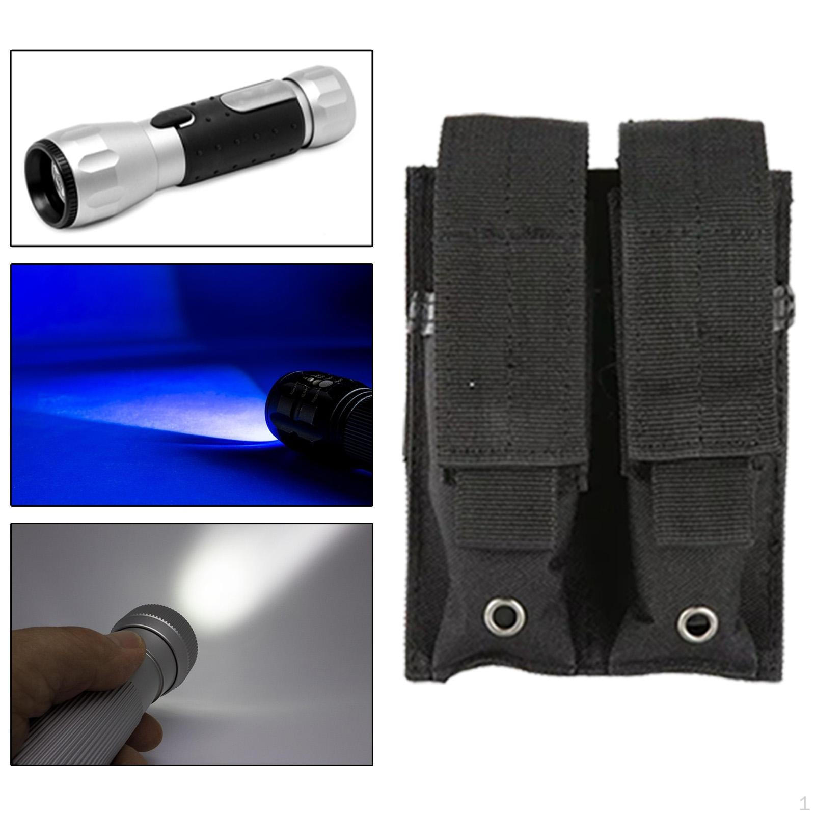 

Compact Flashlight Holder Utility Pouch for Outdoor Use with Belts чорний