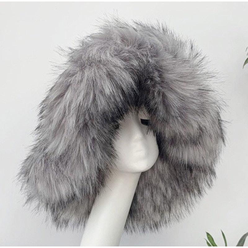 Winter Warm Ear Protection Furry Faux Fox Fur Hat Casual and Fashionable Outdoor Skiing Hats Multiple Colors Available Caps