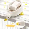 1 Pack Duck Ceramic Soap Dishes,Soap Holder with Drain,Soap Dish Container,Dish Soap Tray,Sponge Holder,Soap Tray for