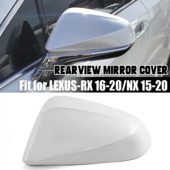 1x Left Dirver Side Rear View Mirror Cover Cap For 2016-2020 Lexus RX & NX White