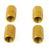 4pcs Tire Valve Black Aluminum Rims Stem Tyre Cover