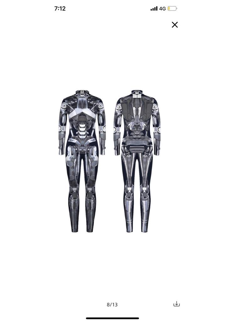 Halloween 3D Robot Armor Parent-Child Cosplay Jumpsuit
