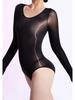Unisex Lustrous Shiny Polyamide Catsuit Swimwear Penis Sheath Close Open Gusset Style Jumpsuit Hosiery Steamy Enticing Body Teddies Leotard Festive