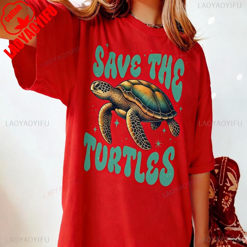 Save Turtles Sea Lovers Gift Respect The Locals Allmatch Shirt Protect Our Oceans Beach Family Vacation Printed Tshirt Tops S