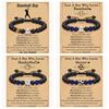 Adjustable Sports Bead Bracelet for Men: Football, Baseball, Basketball Stones