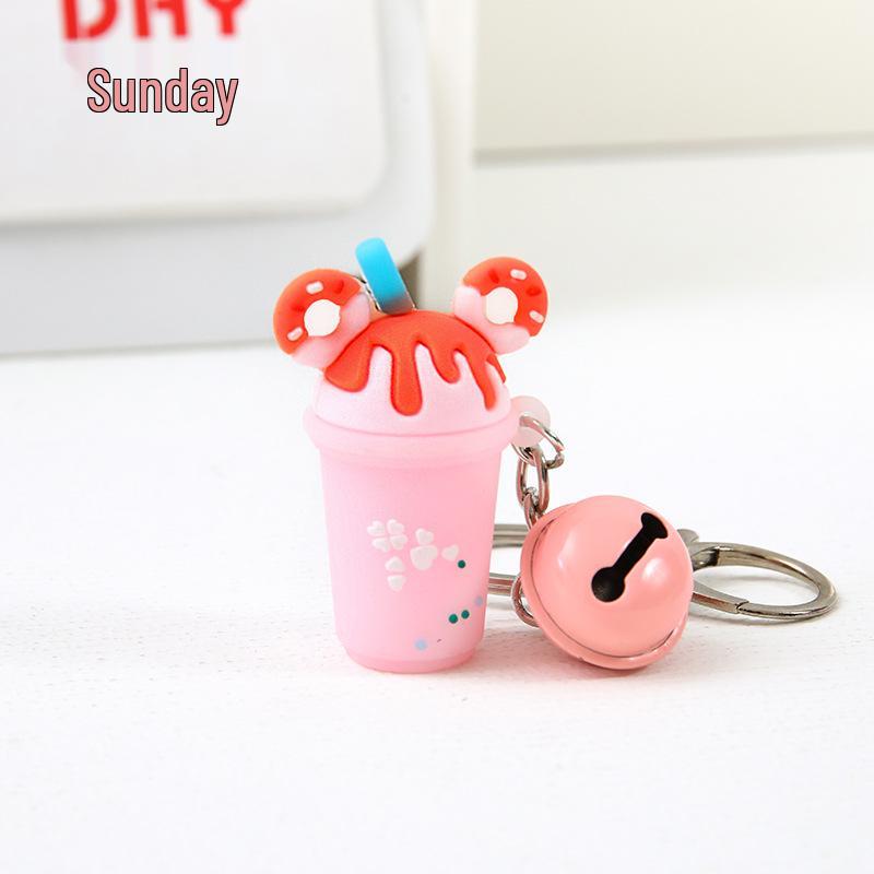 Adorable Baby Bottle Keychain - Cute Cartoon Charm for Bags and Car Keys