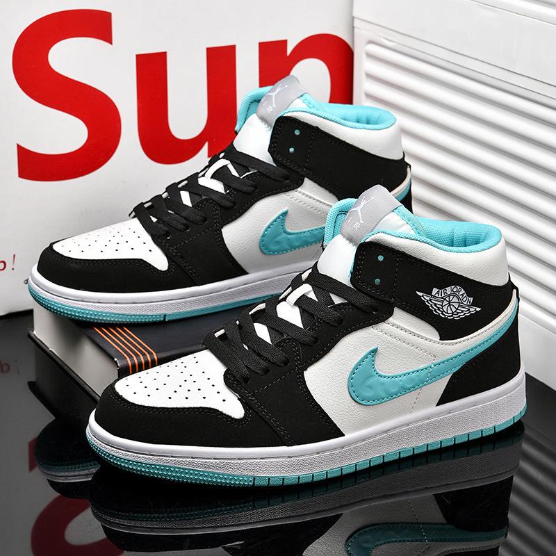 

Мужские кроссовки AJ с высоким верхом Guo Ailun Air Force One & Женские кроссовки AJ1 Черно-белая Панда 37